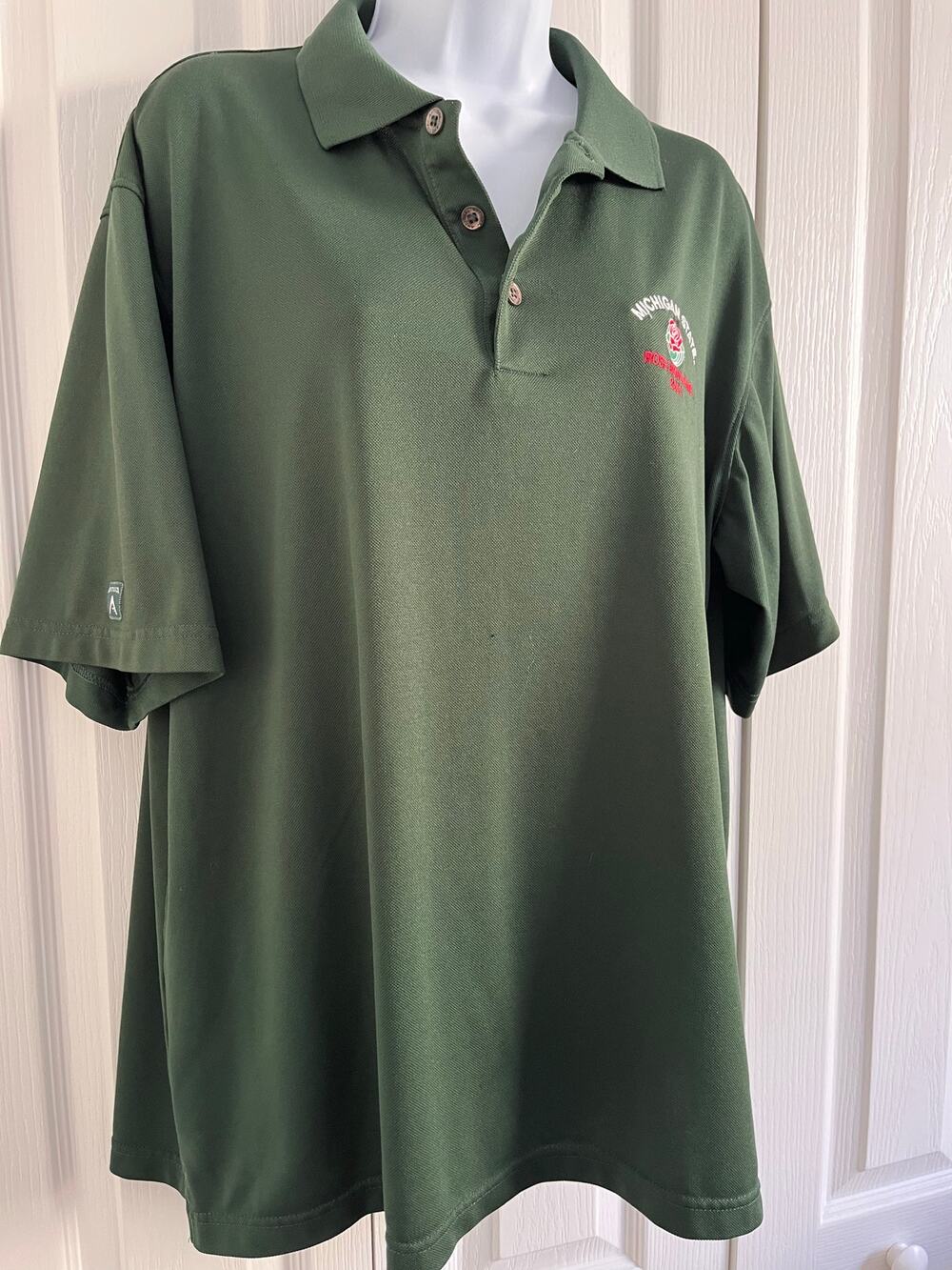 Michigan State Spartans 2014 Rose Bowl Polo Shirt Green MSU Football